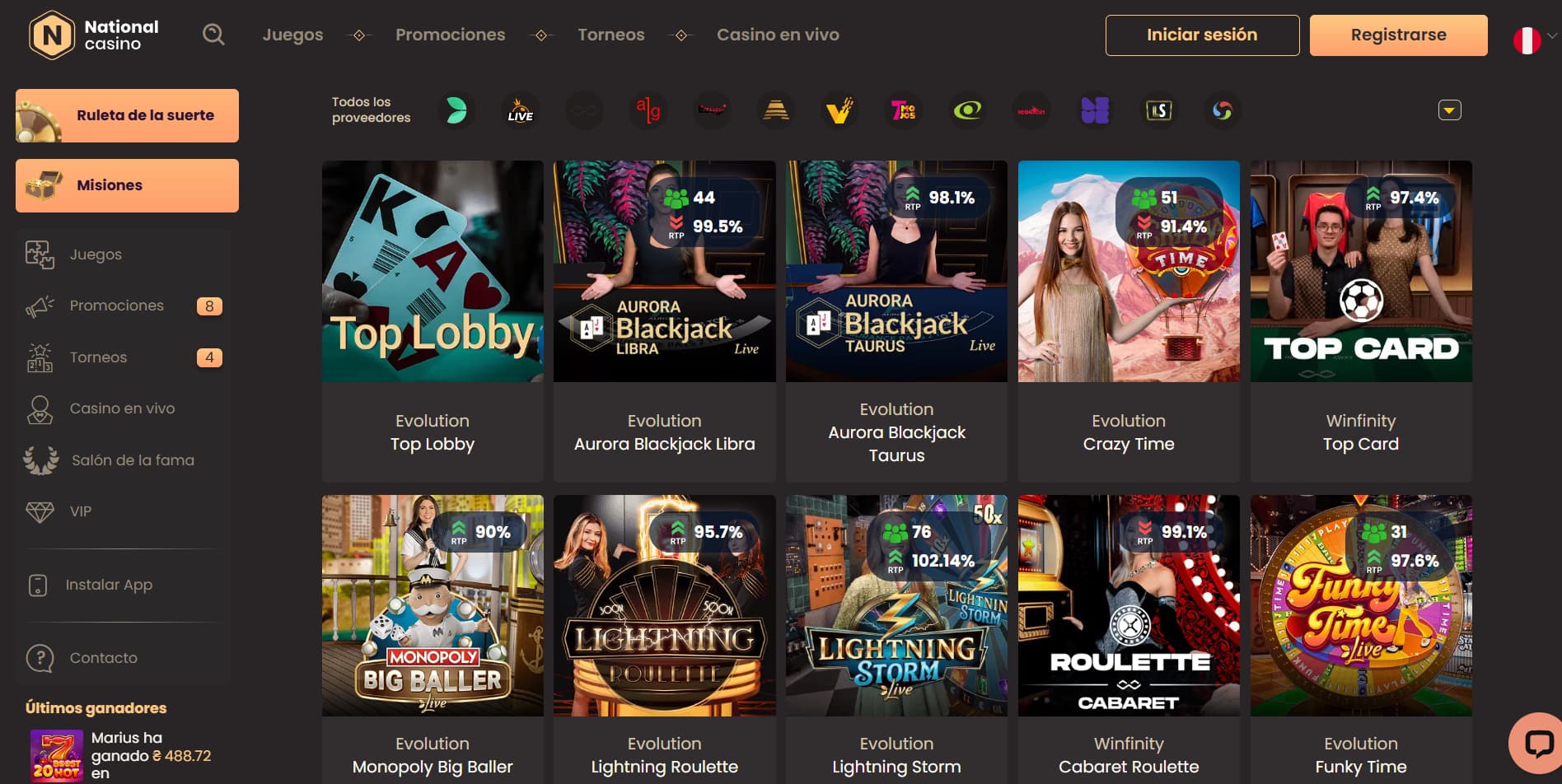 National Casino en Vivo