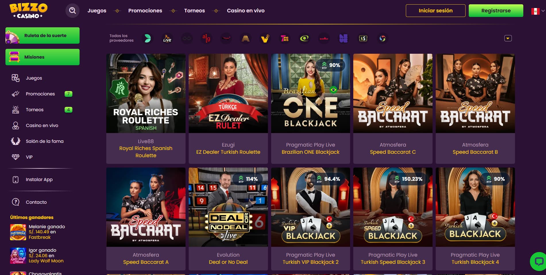 Bizzo Casino en Vivo Bizzo Casino en Vivo