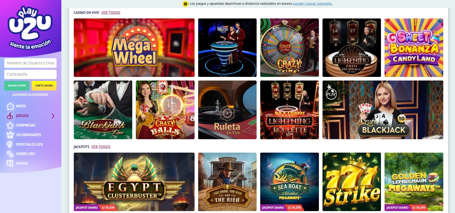 PlayUzu Casino en Vivo PlayUzu Casino en Vivo